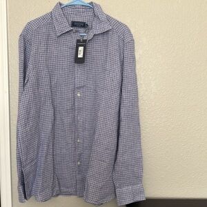Vineyard Vines Navy and White Checkered Shirt